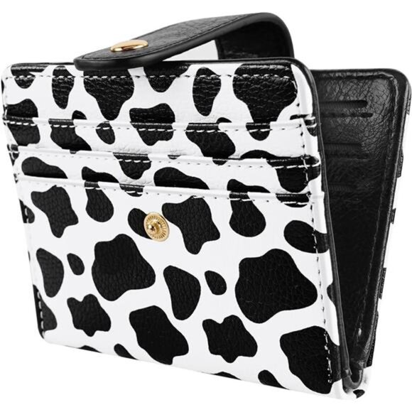 Handbags - Slim Bifold Wallet RFID Credit Card Wallet Small Cute Card Holder for Women, Cow